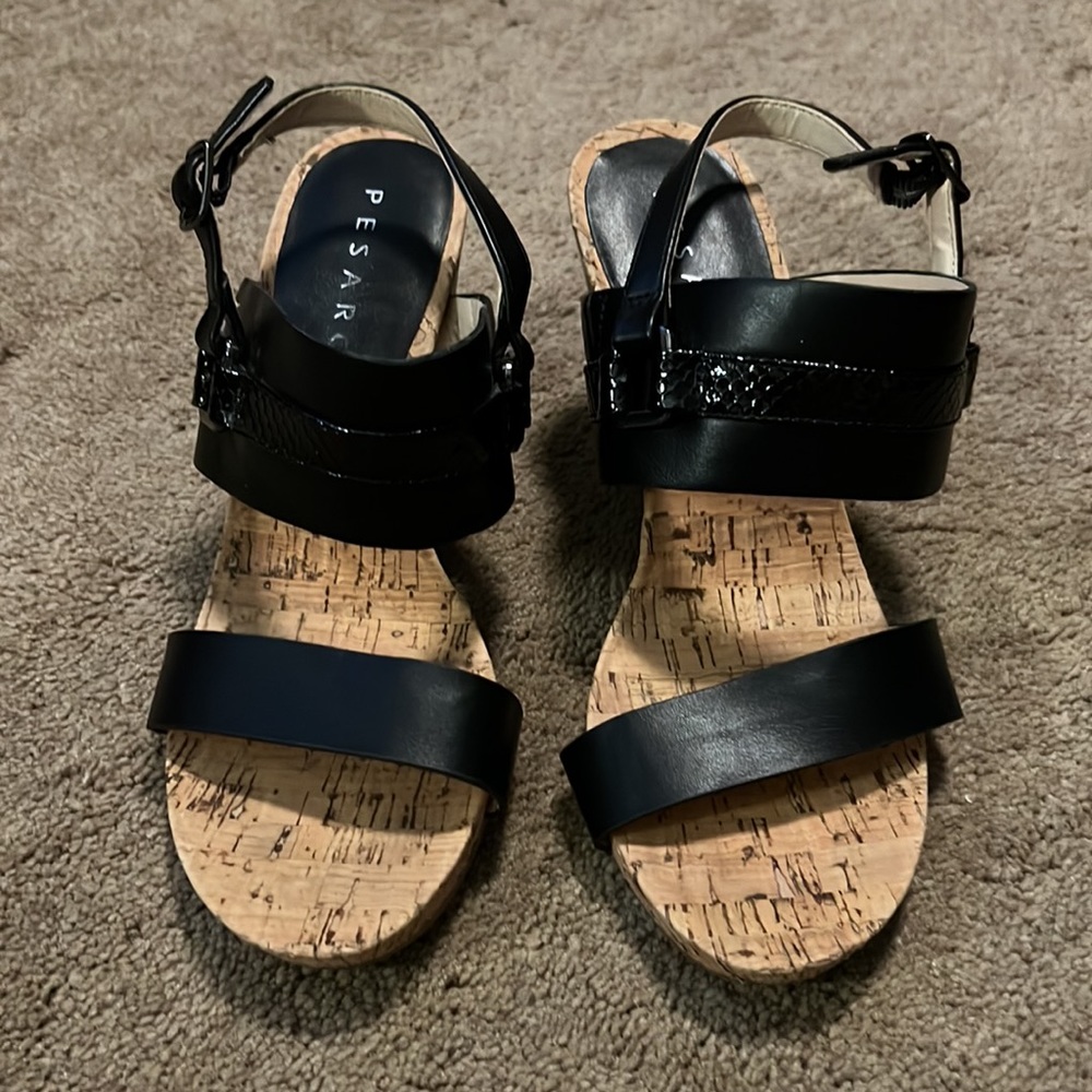 Pesaro wedge sandals size 7.5 - Picture 2 of 9